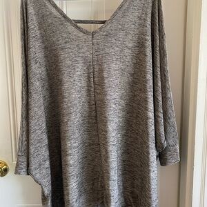 Lane Bryant Black and Gray Knit Top